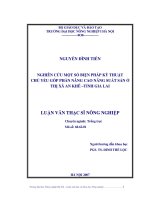 nghiên cứu một số biện pháp kỹ thuật chủ yếu góp phần nâng cao năng suất sắn ở thị xã an khê –tỉnh gia lai