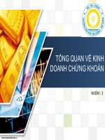 Tổng quan về kinh doanh chứng khoán