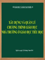 Bài giảng xây dựng chương trình giáo dục nhà trường