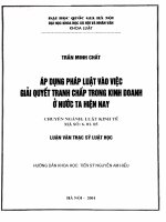 Áp dụng pháp luật vào việc giải quyết tranh chấp trong kinh doanh ở nước ta hiện nay