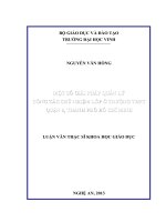 Một số giải pháp quản lý công tác chủ nhiệm lớp ở trường THPT quận 8, Thành phố Hồ Chí Minh