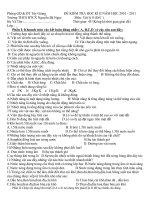 đề thi vật lí học kì 2 năm 2011