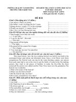 Đề KT học kỳ II Tiếng anh 8 theo chuẩn kiến thức và kỹ năng