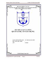 Bài tiểu luận cá nhân quản lí dự án xây dựng