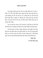 Văn hóa ẩm thực đối với sự phát triển của du lịch tại hà nội tt 