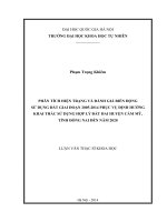 Phân tích hiện trạng và đánh giá biến động sử dụng đất giai đoạn 2005 2014 phục vụ định hướng khai thác sử dụng hợp lý đất đai huyện cẩm mỹ, tỉnh đồng nai đến năm 2020 