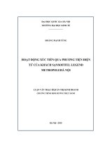 Hoạt động xúc tiến qua phương tiện điện tử của khách sạn sofitel legend metropole hà nội 
