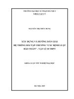 Xây dựng và hướng dẫn giải hệ thống bài tập chương các định luật bảo toàn   vật lí 10 THPT