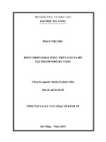 Phát triển khai thác thủy sản xa bờ tại thành phố đà nẵng 