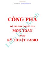 Công phá đề thi THPT Quốc giá Môn Toán bằng Casio_Lâm Hữu Minh