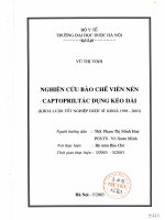 Nghiên cứu bào chế viên nén captopril tác dụng kéo dài
