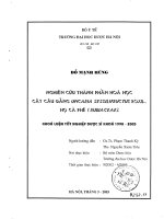 .Nghiên cứu thành phần hóa học cây câu đằng uncara sessilifruc tus roxb., Họ cà phê ( Rubiaceae )