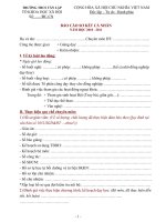 BÁO CÁO CÁ NHÂN THCS