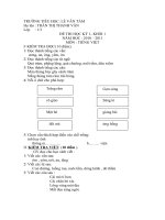 Đề thi HK I lớp 1