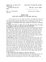 Báo  cáo TK năm học 2010 2011