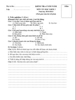 Đề thi Tin học Lớp 3 TH Nghĩa Phong