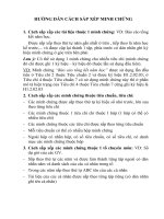 Hướng dẫn cách sắp xếp HS minh chứng