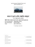 bài tập lơn lý thuyết ô tô chuẩn