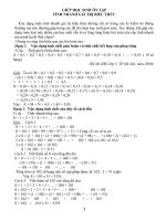 Các dạng toán tính nhanh