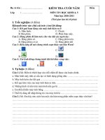 Đề thi Tin học Lớp 5 TH Nghĩa Phong