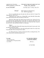 Thông báo làm CN HTCTTH