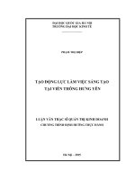 Tạo động lực làm việc sáng tạo tại viễn thông hưng yên 