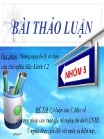 Đề tài thảo luận :GTTD