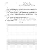 Đề thi hk 2 sinh 7 CKT có đáp án HD chấm