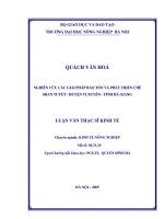 nghiên cứu các giải pháp bảo tồn và phát triển chè shan tuyết  huyện vị xuyên  tỉnh hà giang
