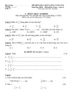 Đề KTCL cuối năm môn Toán lớp 4