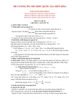 ĐỀ CƯƠNG ôn THI THPT QUỐC GIA môn hóa 