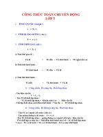 công thức toán chuyển động