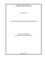 Xây dựng framework hỗ trợ lập trình web  luận văn ths  công nghệ thông tin 
