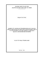 Nghiên cứu, đánh giá tình hình đăng ký cấp giấy chứng nhận quyền dùng đất, quyền sở hữu nhà ở và tài sản khác gắn liền với đất tại địa bàn quận 12, thành phố hồ chí minh 
