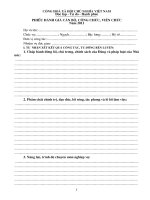 PHIEU DANH GIA CONG CHUC, VIEN CHUC NAM 2011