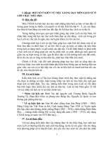 Một số ý kiếm về việc giảng dạy môn Lịch sử lớp 5