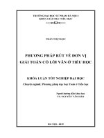 Phương pháp rút về đơn vị giải toán có lời văn ở tiểu học