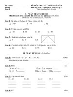 Đề KT cuối năm môn Toán Lớp 1