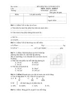 Đề kiểm tra môn toán lớp 5