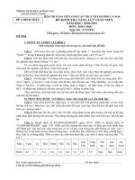 Đề và Đáp Án kiểm tra năng lực GVDG môn Hóa