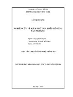 Nghiên cứu về kiểm thử dựa trên mô hình và ứng dụng