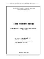 Đặt câu hỏi cảm thụ T.Phẩm  văn 6