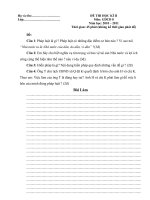 Đè thi GDCD 8 có đáp án HD chấm