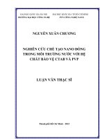 Nghiên cứu chế tạo nano đồng trong môi trường nước với hệ chất bảo vệ CTAB và PVP 