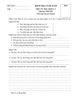 Đề thi Tin học Lớp 4 TH Nghĩa Phong