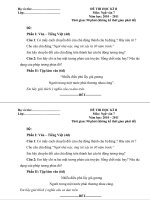 Đề thi hk 2 Văn 7 CKT có đáp an HD chấm