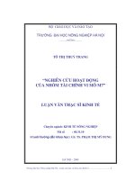 nghiên cứu hoạt động của nhóm tài chính vi mô m7