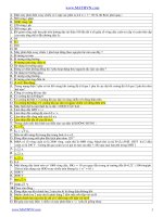 TRẮC NGHIỆM VẬT LÝ ÔN THI ĐẠI HỌC