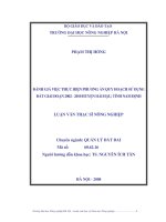 đánh giá việc thực hiện phương án quy hoạch sử dụng đất giai đoạn 2002  2010 huyện hải hậu, tỉnh nam định