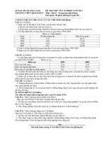 đề thi thư hay nhất